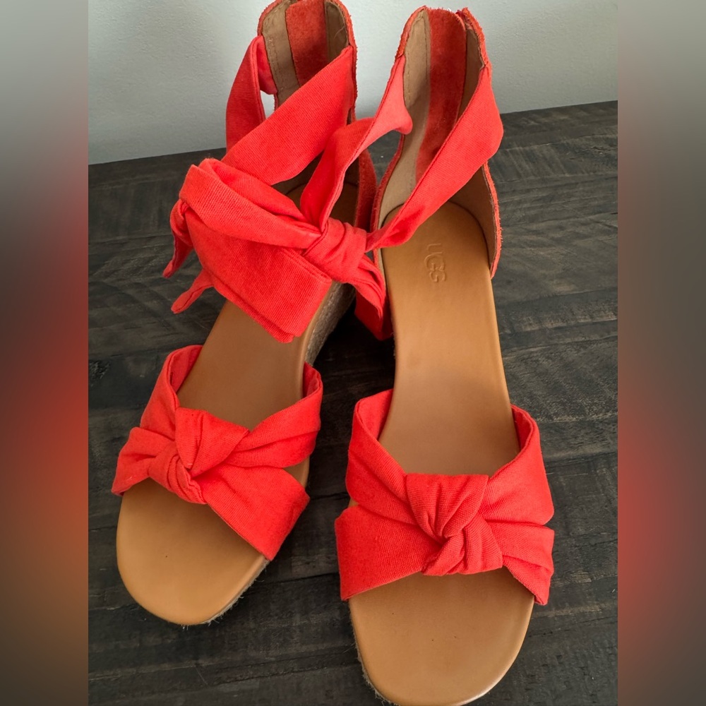 UGG Red Espadrille Sandals